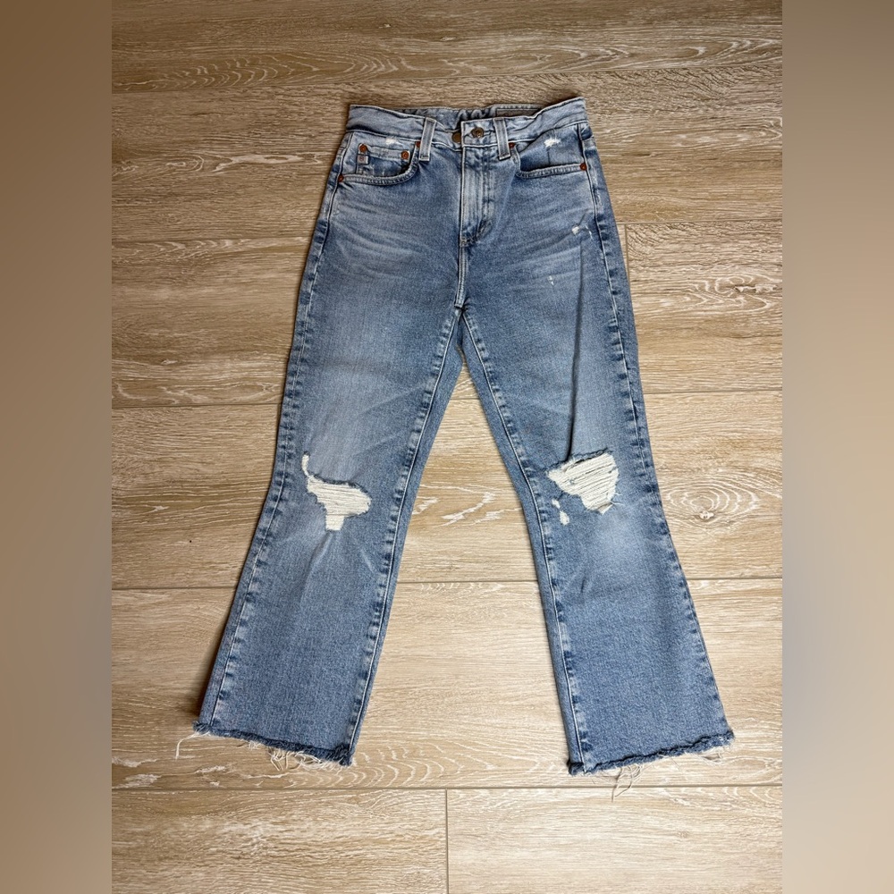 NWOT AG Contour 360 Classic Blue Flare Jeans
